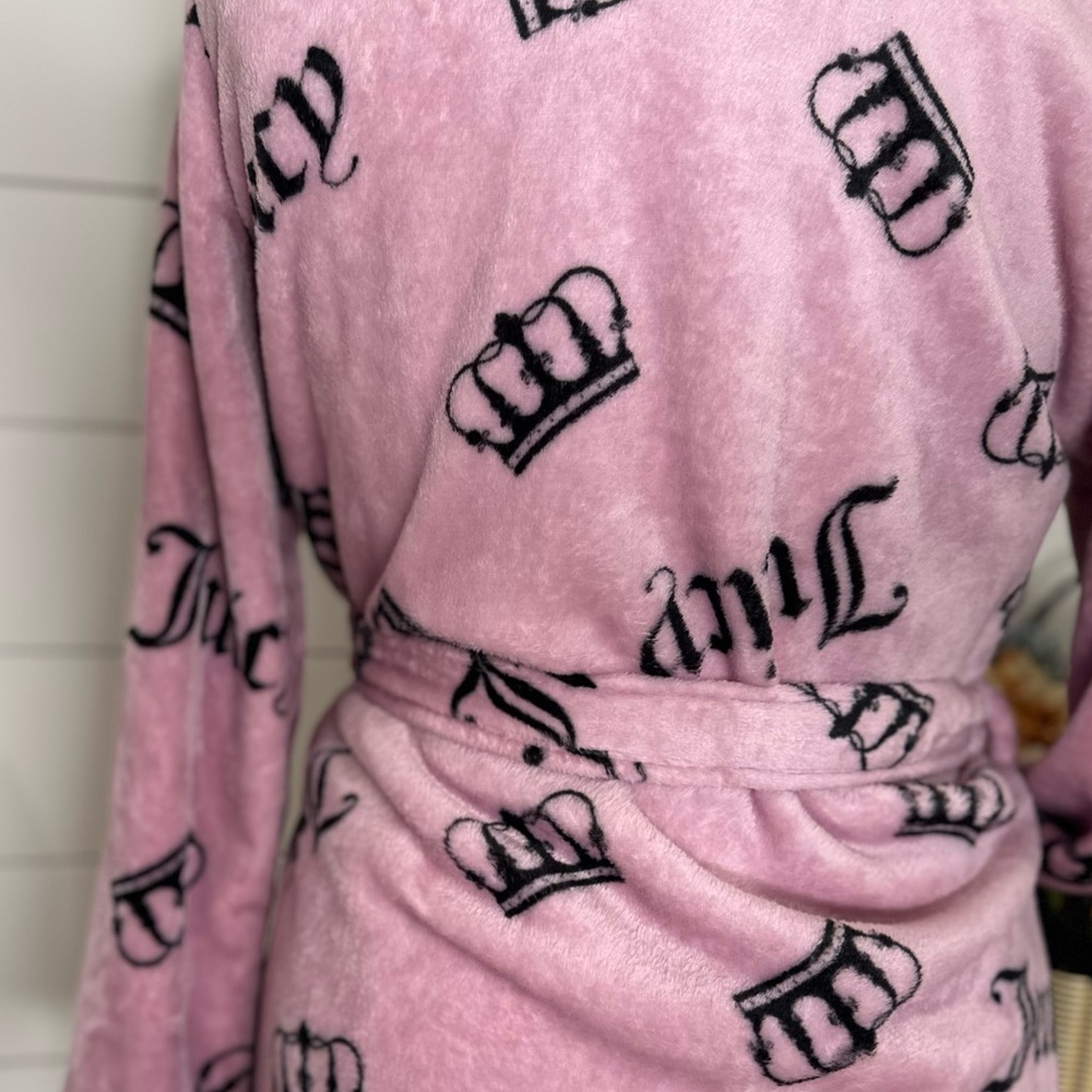 Juicy couture velour pink mauve lavender robe lush luxe intimate gift - Picture 7 of 10